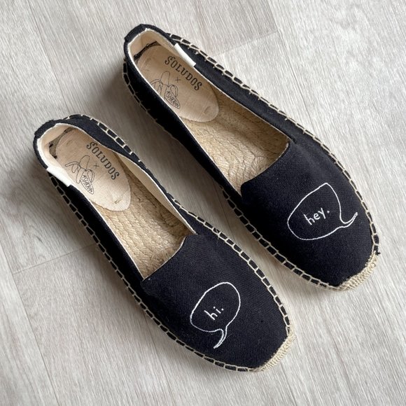 Soludos x Ashkahn Hi/Hey Platform Smoking Slippers Black Women’s Size 9 - Picture 3 of 12